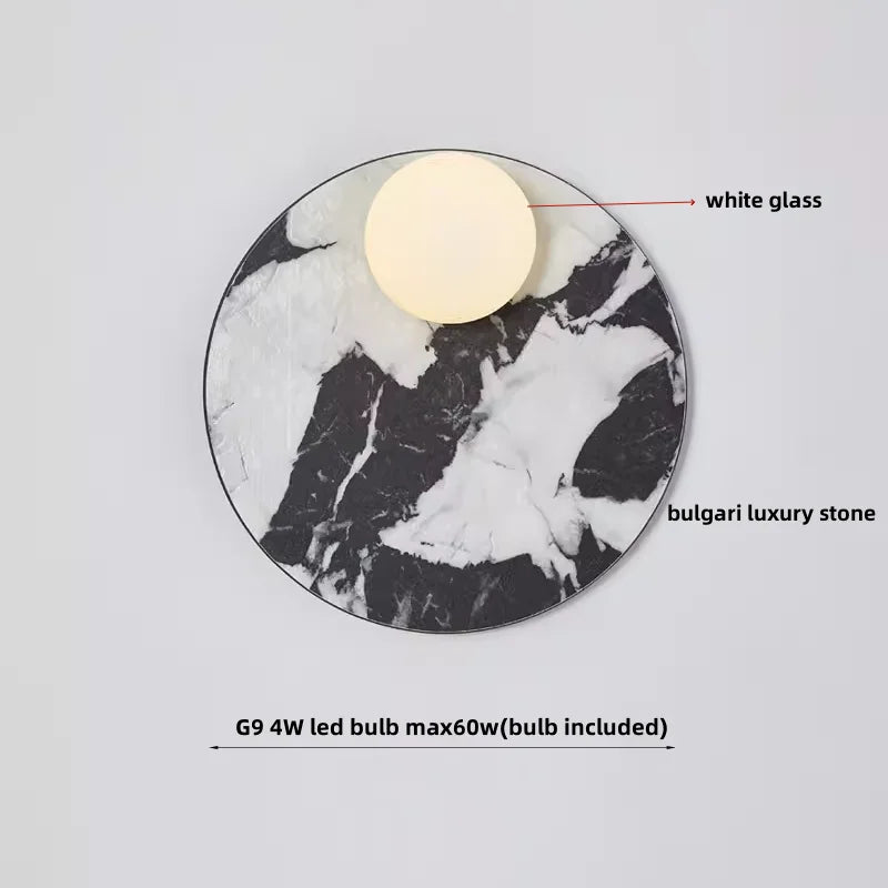 Afralia™ Wood & Stone LED Wall Lights - Modern Nordic Style for Home Decor