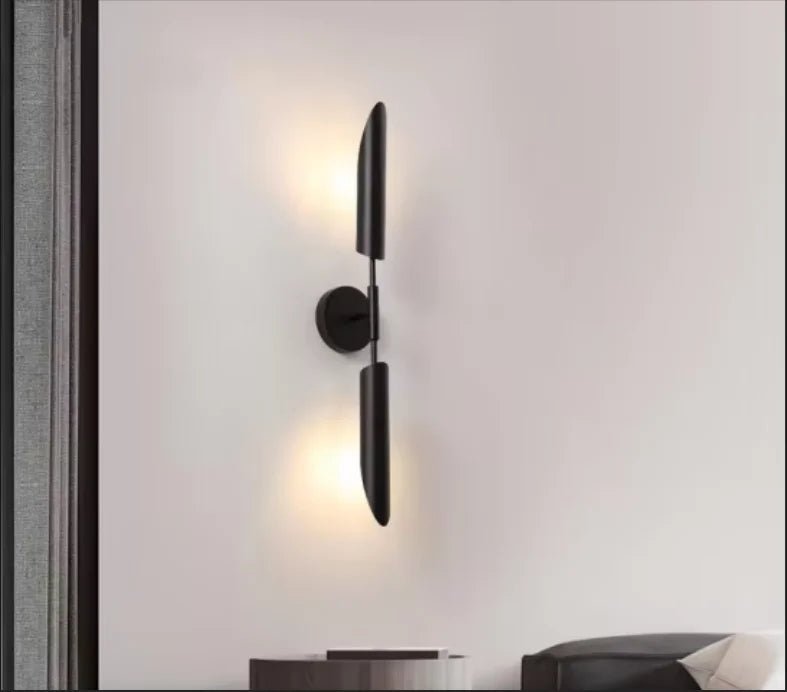 Afralia™ Golden Inclined Tube Wall Lamp for Modern Luxury Decor in Living Room