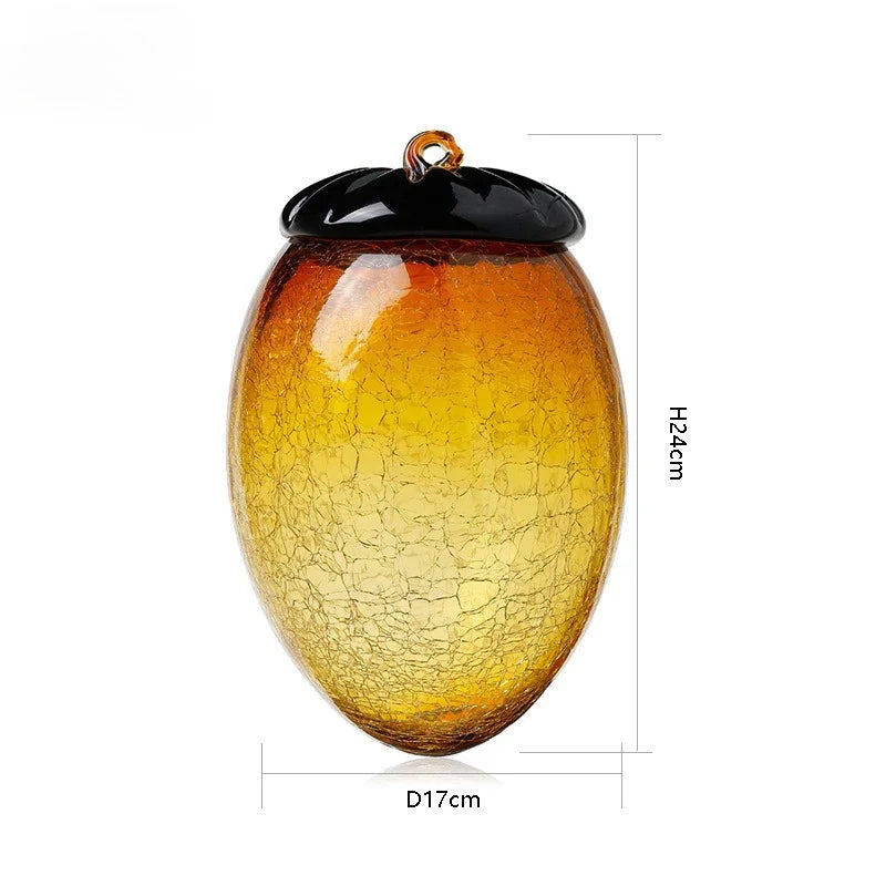 Afralia™ Glass Hazelnut Pinecone Ornament Home Decor
