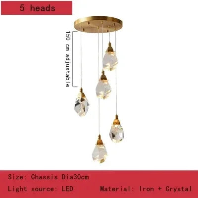 Afralia™ Crystal Chandelier Pendant Lights for Elegant Home Decor