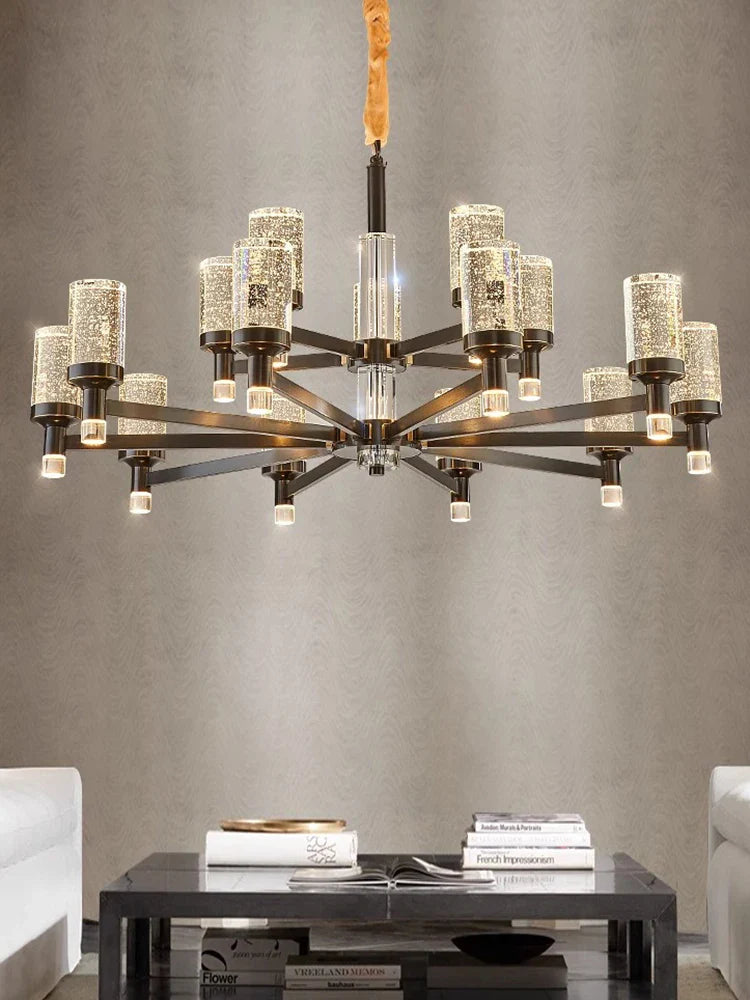 Afralia™ Bubble Crystal Chandelier for Luxurious Living Room Decor