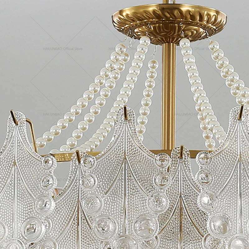 Afralia™ Luxury Cream Wind Crystal Chandelier: High-End Living Room, Dining Room, Bedroom Light