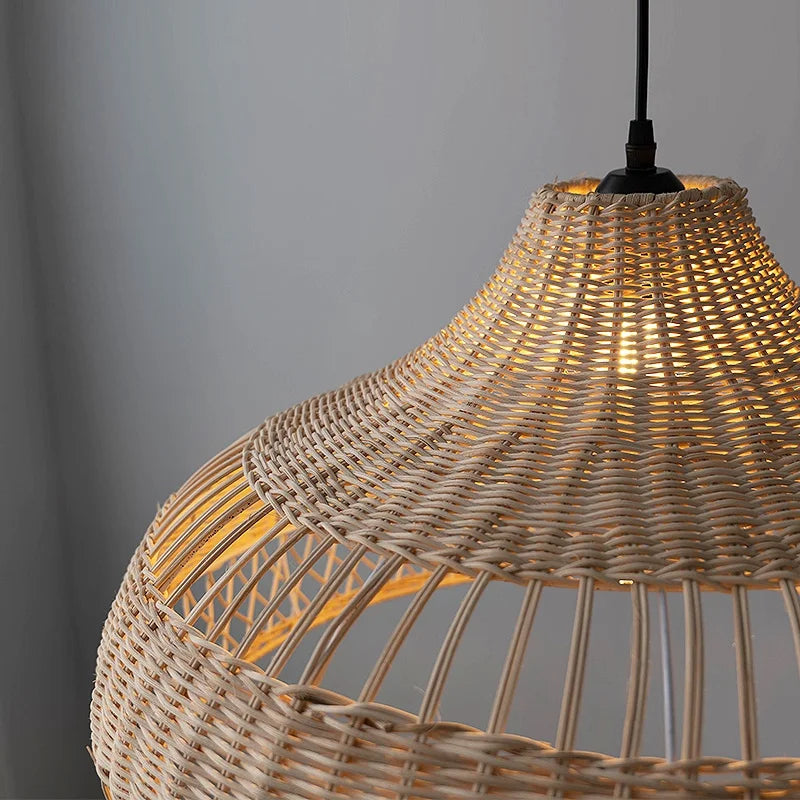 Afralia™ Zen Art Woven Chandelier for Retro Bedroom and Study Room