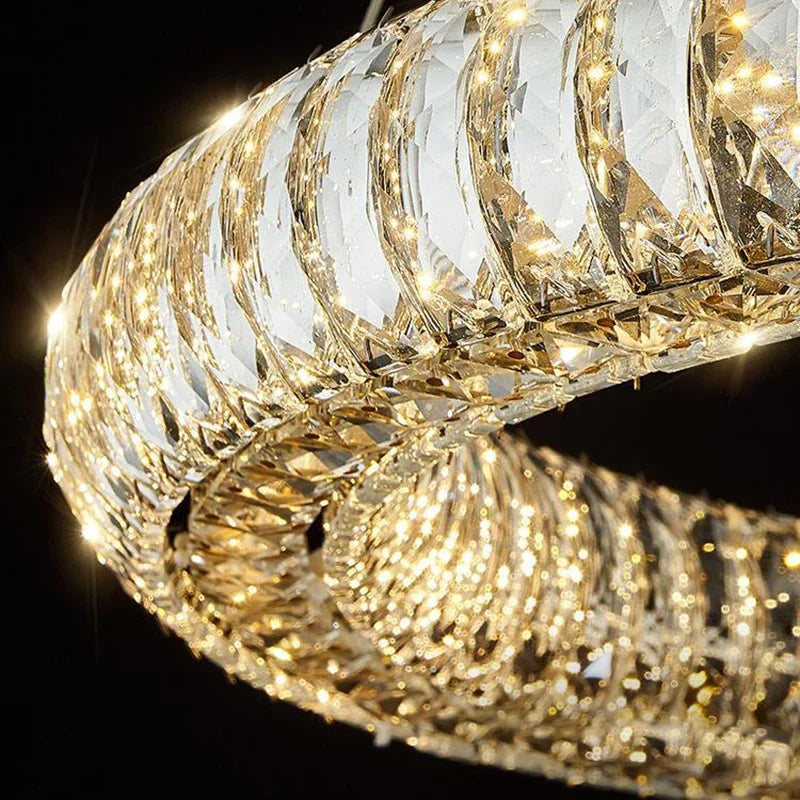 Afralia™ Ring Crystal Chandelier: Luxury Living Room Light for Modern Ambiance