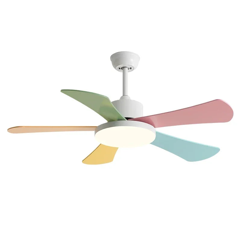 Afralia™ 48" Bedroom Restaurant Ceiling Fan with 5 Wood Blades, DC Motor, LED Light, Remote