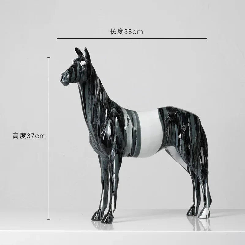 Afralia™ Animal Resin Statue Collection: Abstract Horse Cow French Bullfighting Dog Sculpture