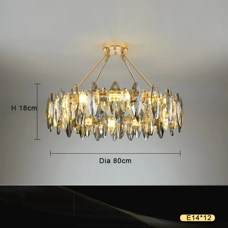 Afralia™ Crystal Chandelier Light: Modern LED Pendant Lamp for Bedroom & Living Room.