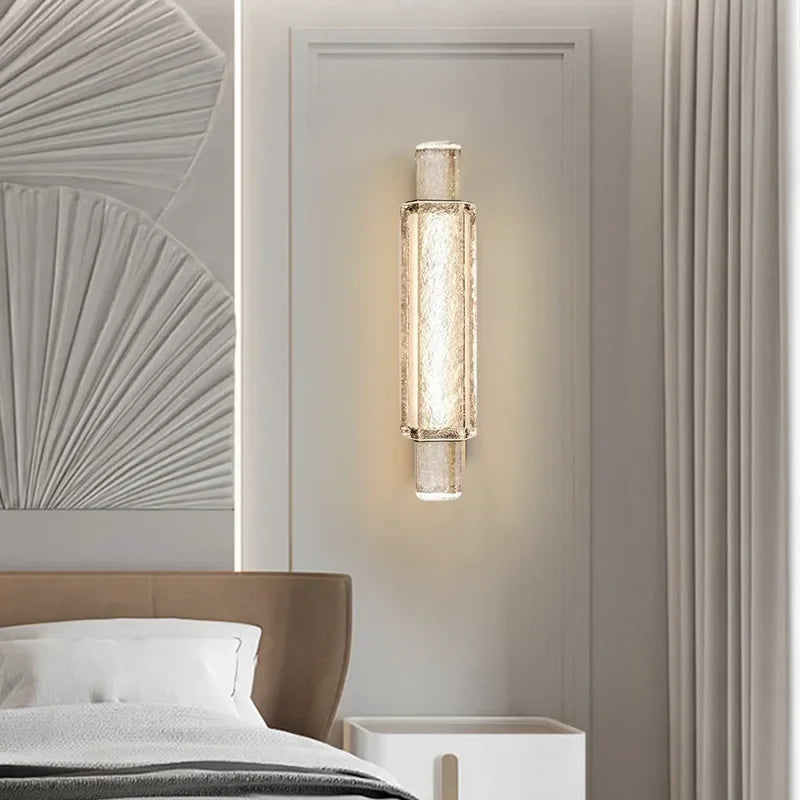 Afralia™ Elegant Bubble LED Crystal Glass Wall Lamp Luxe Gold Bedroom Light