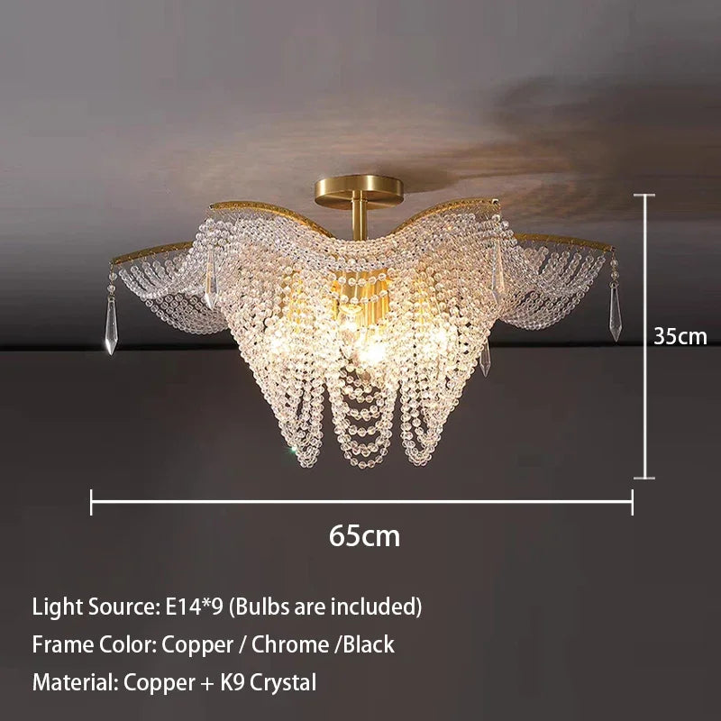 Afralia™ Crystal Butterfly Chandeliers: Elegant Modern LED Pendant Lights for Luxe Living Room