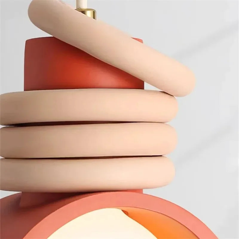 Afralia™ Medieval LED Pendant Light Resin Lamp for Dining Room Bedroom Fixture