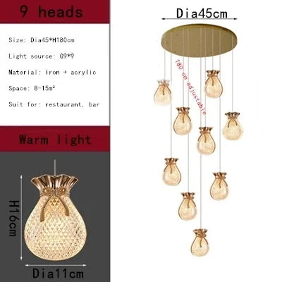 Modern LED Chandelier: Afralia™ Lucky Bag Ceiling Lamps for Home Decor, Living Room, Bedroom