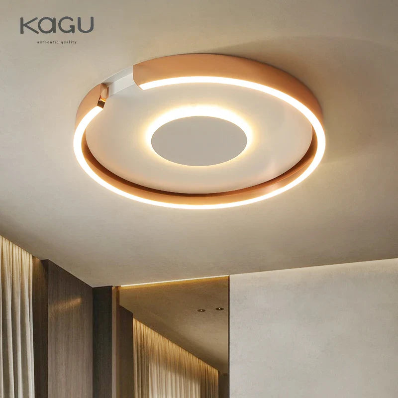 Afralia™ RoseGold LED Ceiling Light for Home Living Room Bedroom Dining Room