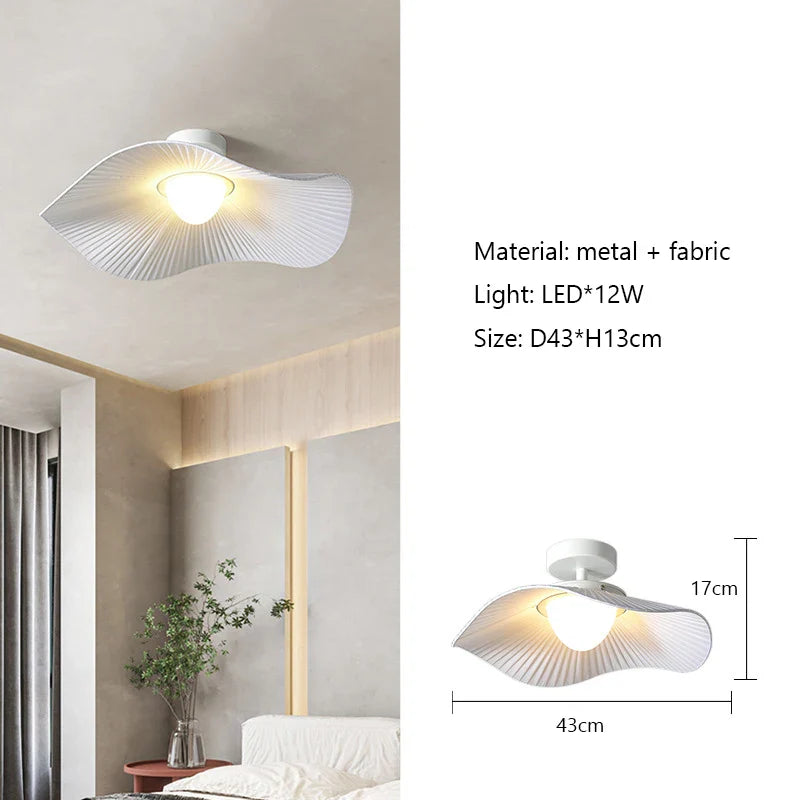 Afralia™ Nordic Minimalist Cream Fabric LED Chandelier for Living Room and Bedroom