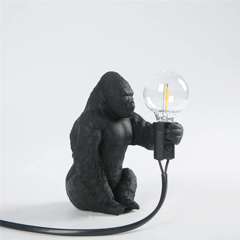 Afralia™ Nordic King Kong Resin Floor Lamp: Modern, Customizable LED Animal Light