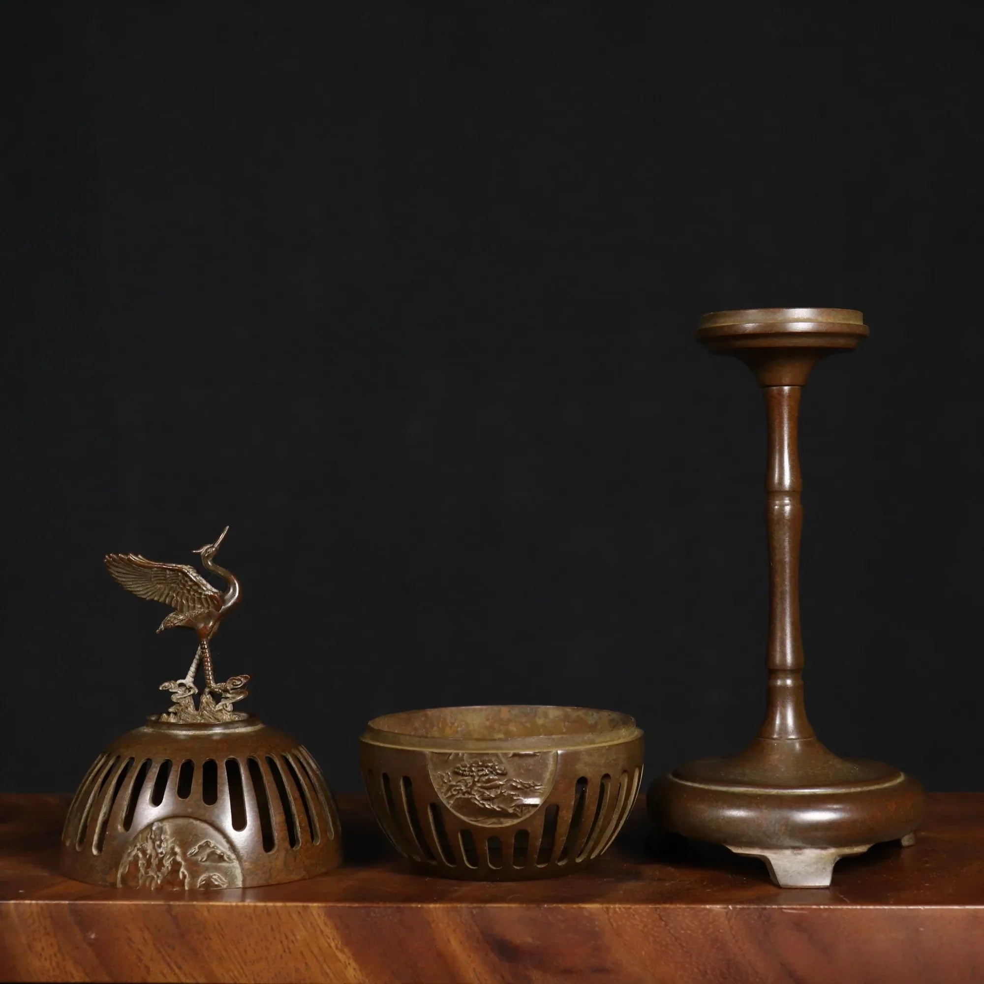 Afralia™ Crane Incense Burner - Su Gong Craftsmanship, Elegant Home Décor Piece