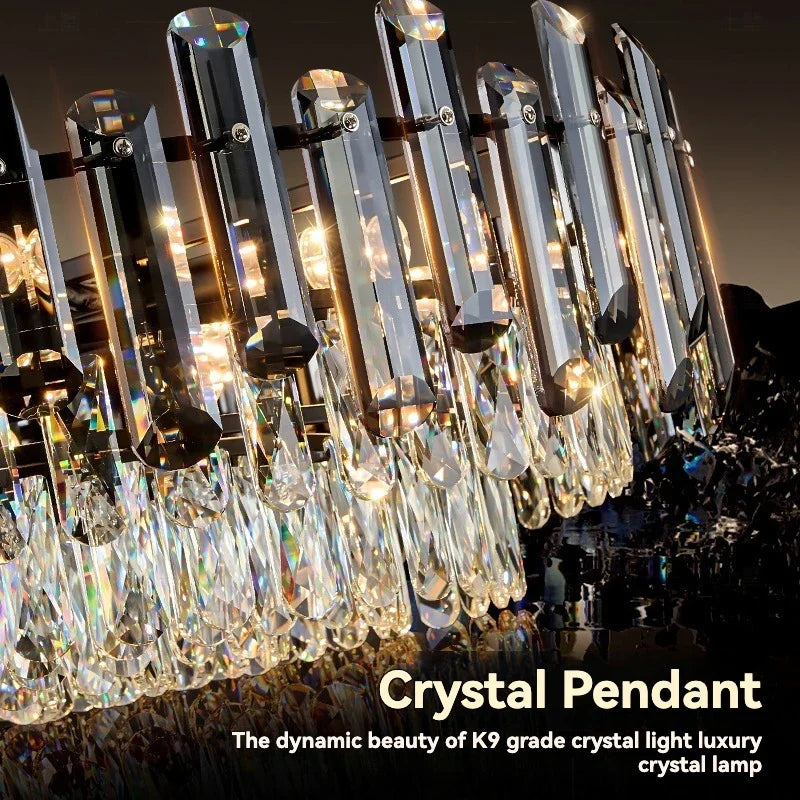 Afralia™ Gold Crystal Ceiling Chandelier: Luxury Modern LED Pendant for Home Décor