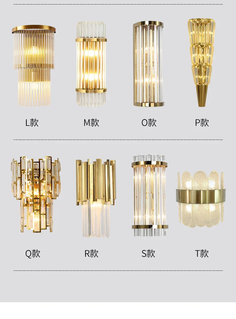 Afralia™ Crystal Wall Lamp: Modern Luxury for Living Room, Bedroom, and Aisle