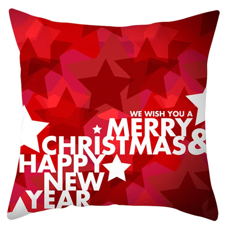 Afralia™ Christmas Santa Claus Snowflake Pillow Cover 18x18inch