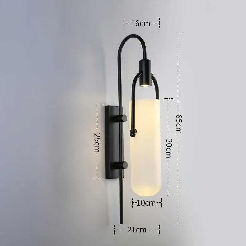 Afralia™ Modern Glass Wall Sconce Light Fixture for Bedside Living Room