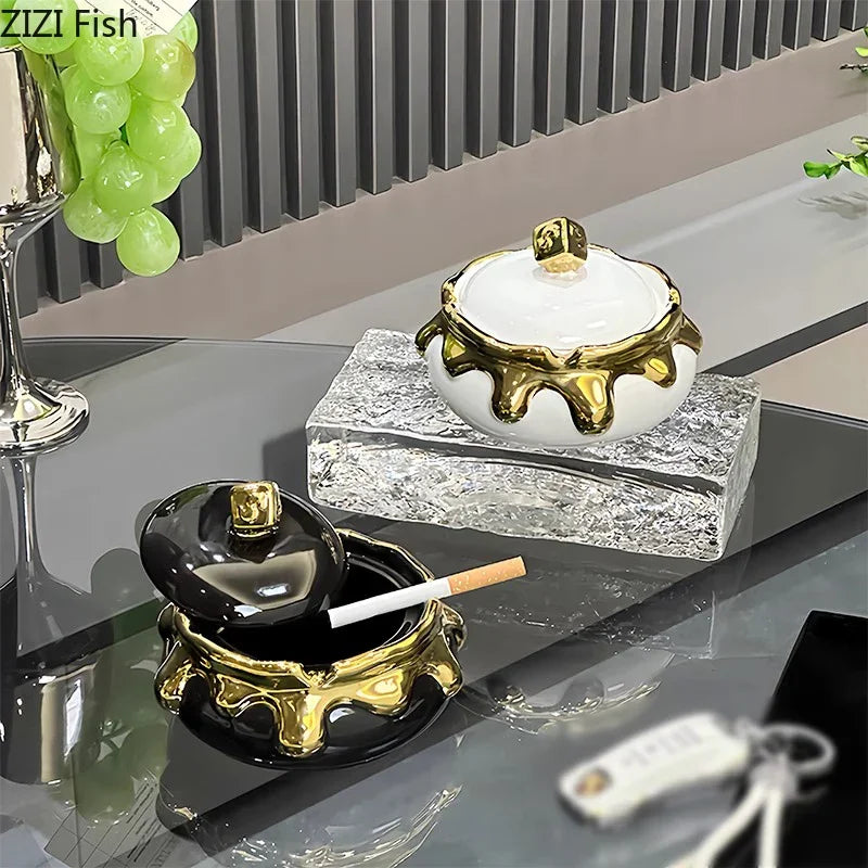 Afralia™ Lucky Ceramic Ashtray: Premium Smoking Accessories for Weed, Home & Gifts