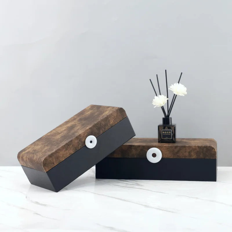 Afralia™ Marble Pattern Leather Jewelry Storage Box: Organizer & Home Decor Accessory