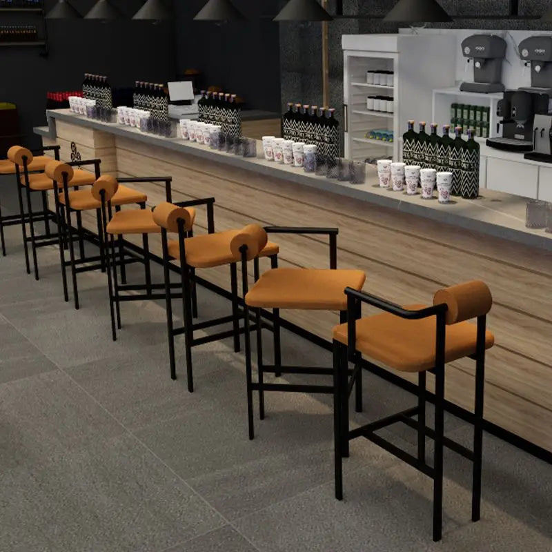 Afralia™ Industrial Style Bar Chair: High Stool for Home & Front Desk, Nordic Design