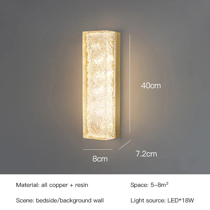 Afralia™ LED Resin Wall Lamp for Bedroom and Living Room
