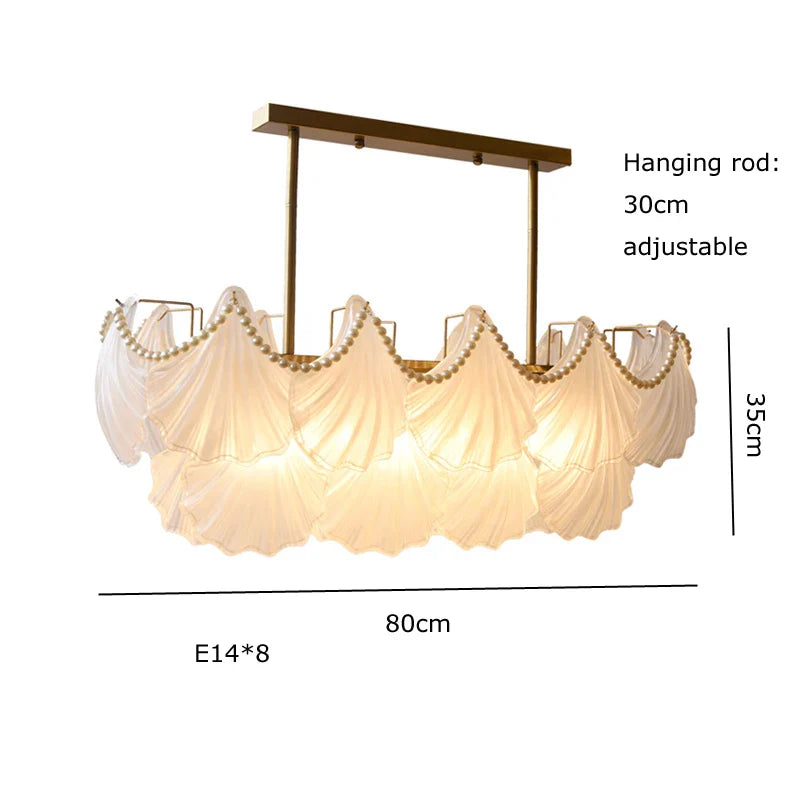 Afralia™ Crystal Pearl Chain Chandelier: Luxe Hanging Lamp for Exquisite Home Decor