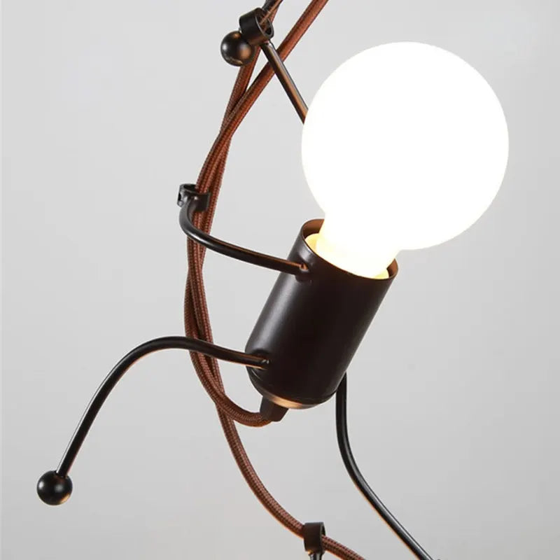 Afralia™ Iron Man Chandelier: Modern Creative Art Climber for Aisle, Corridor, Children's Room, Bedroom