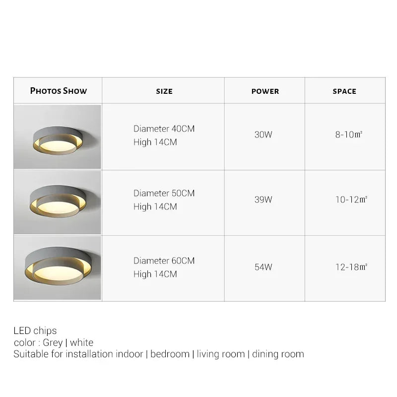 Afralia™ Modern Circle Chandelier Ceiling Lights with Remote Control