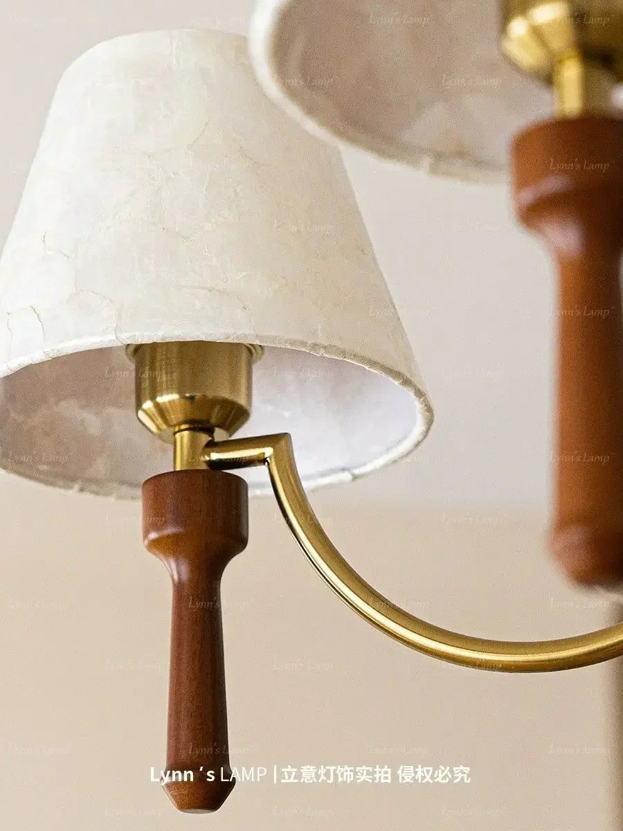 Afralia™ Oak Antique Living Room Lamp Retro Luxury Dining Study Bedroom Fabric Shell