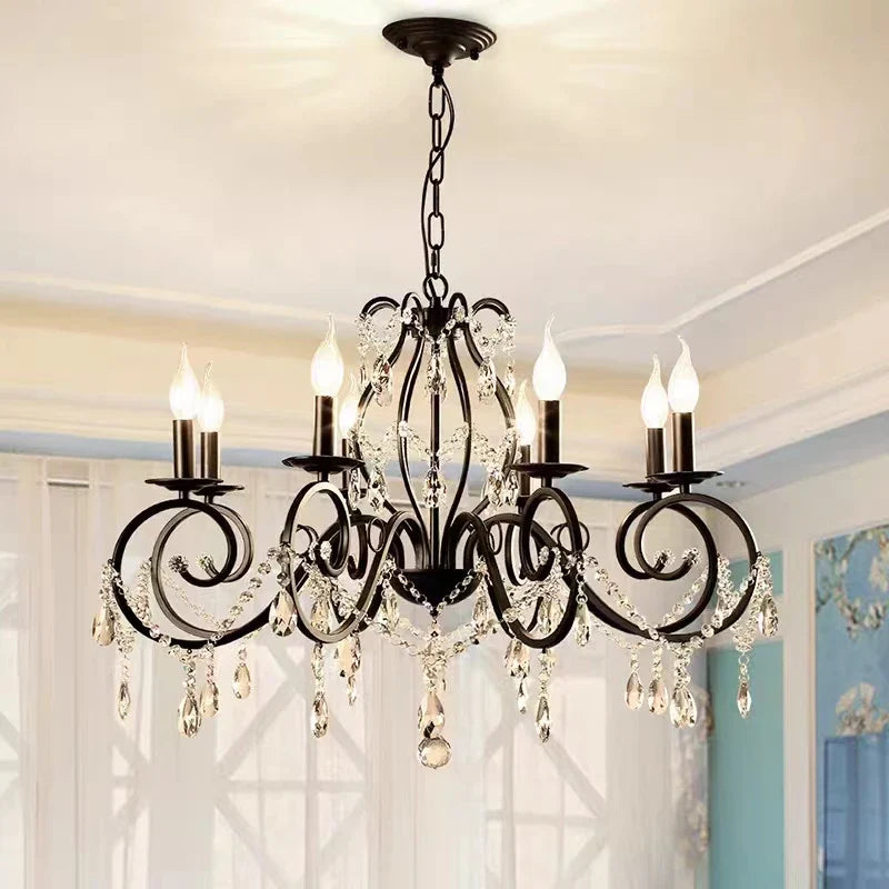 Afralia™ Crystal Candle Chandelier for Bedroom and Living Room Lighting