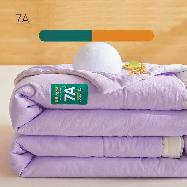 Afralia™ Summer Quilt Queen King Size Duvet, Antimicrobial Soya Fibre Filling, Breathable Comforter