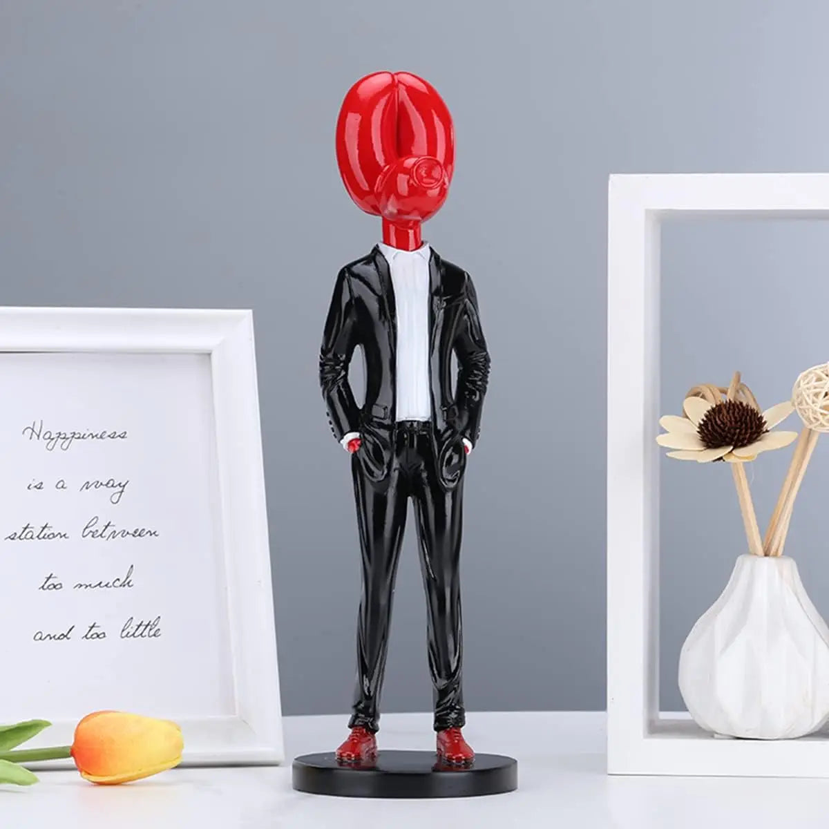 Afralia™ Balloon Dog Statue Resin Sculpture Modern Home Office Decor
