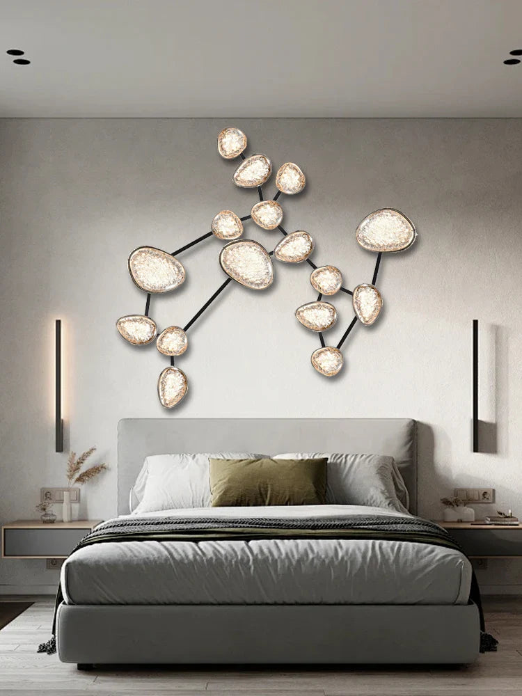 Afralia™ Modern Luxury LED Wall Sconce Dimmable Ceiling Light Large Designer