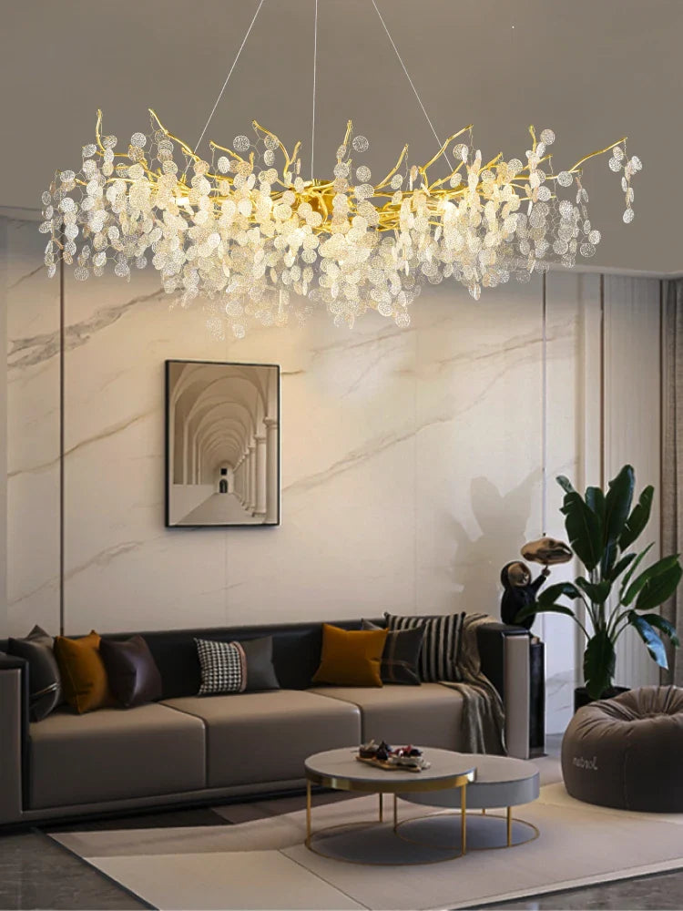 Afralia™ Luxury Crystal Chandelier Pendant Light Modern LED for Living Room Bedroom Restaurant