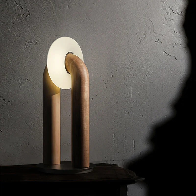 Afralia™ Vintage Wood Table Lamp | Dimmable Touch Bedside Lamp for Bedroom and Living Room