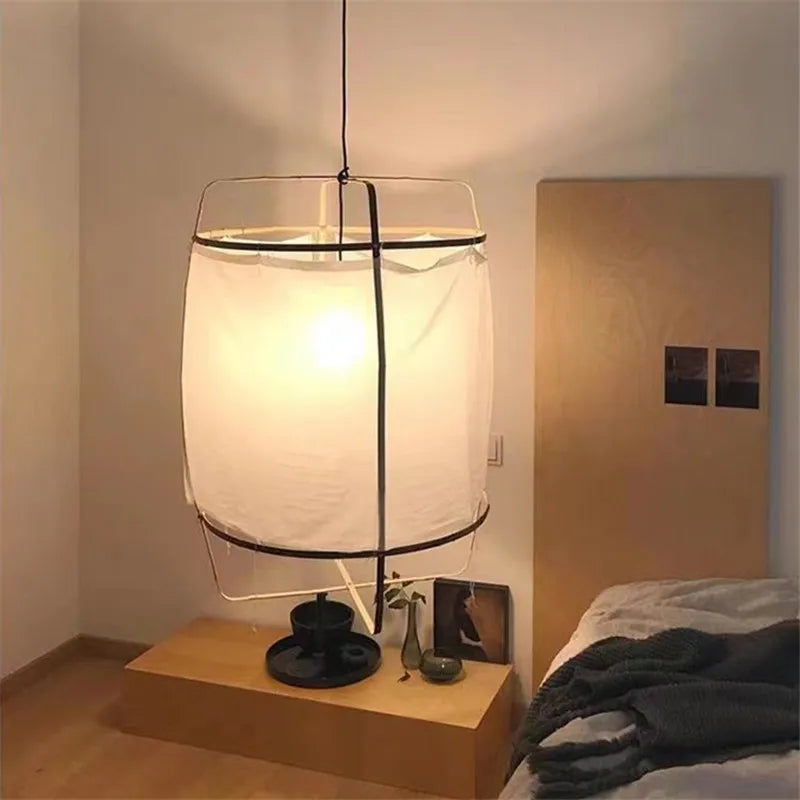 Afralia™ Linen Cloth Pendant Light: Elegant Bohemian Fabric Chandelier for Home, Restaurant, Hotel