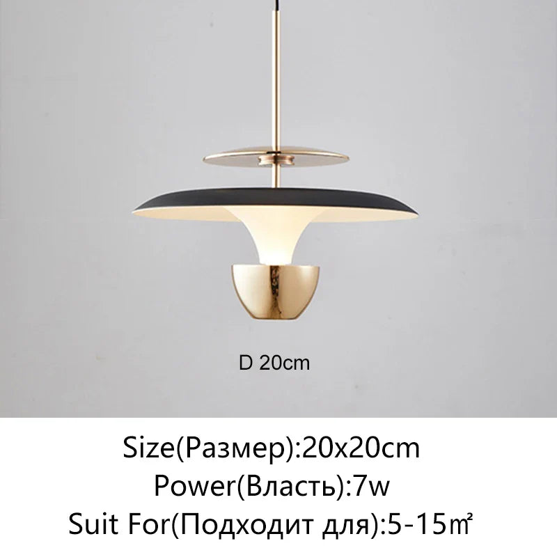 Afralia™ Saucer LED Pendant Lamp for Home Decor and Dining, Designer UFO Light