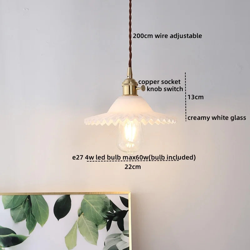Afralia™ Ceramic Copper LED Pendant Lamps Modern Hanging Light Fixtures
