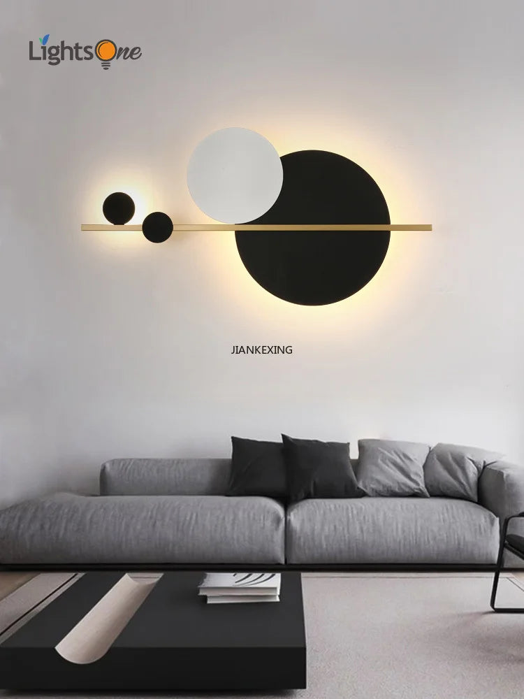 Afralia™ Modern Minimalist Bedroom Bedside Lamp Living Room Background Wall Designer Personality Light