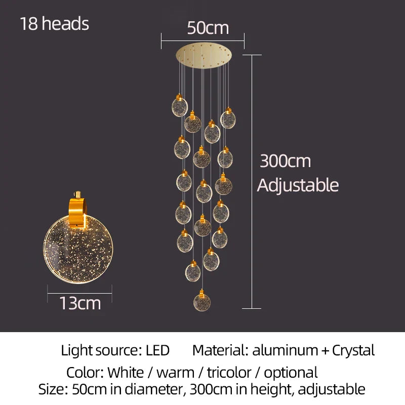 Afralia™ Crystal LED Chandelier for Modern Living Room Decor