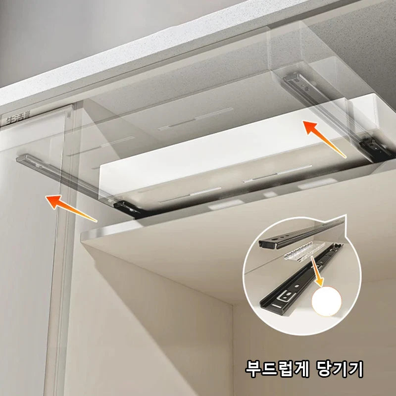 Afralia™ Kitchen Storage Rack Drawer Organizer with Slide Rails