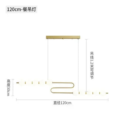 Afralia™ Nordic Gold LED Ceiling Chandelier for Dining Living Bedroom Lighting