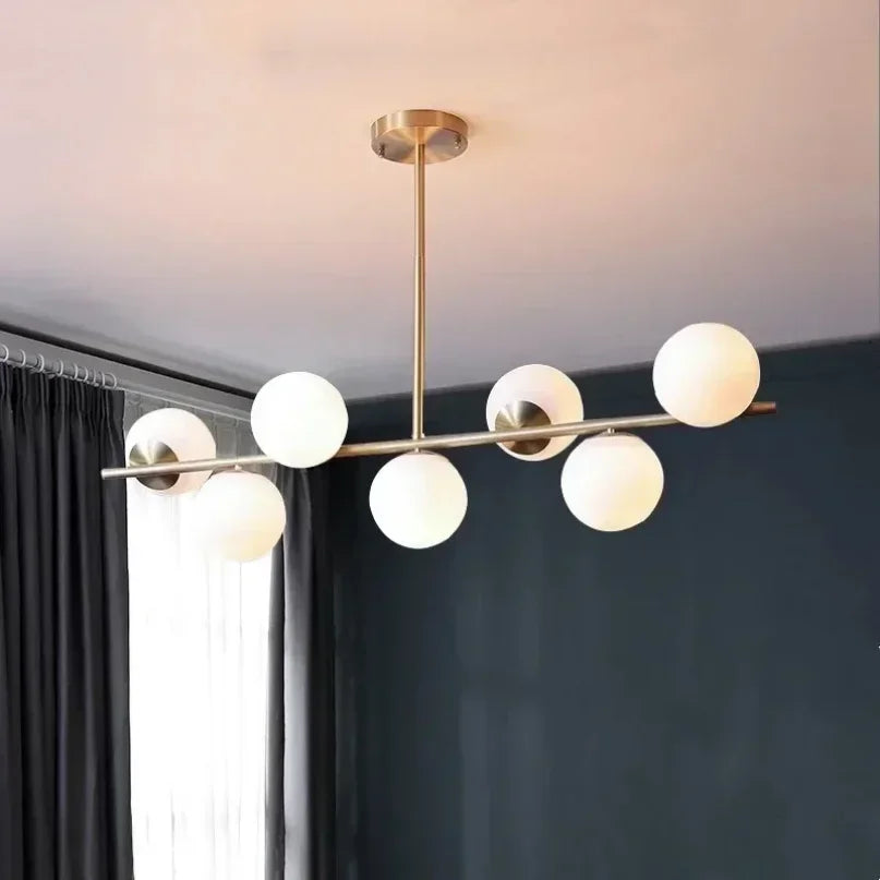 Afralia™ Bean Glass Chandelier: Modern Magic Lighting for Kitchen Living Room Bedroom