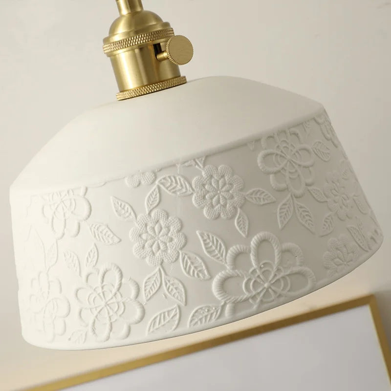 Afralia™ Ceramic Copper LED Pendant Lamps Modern Hanging Light Fixtures