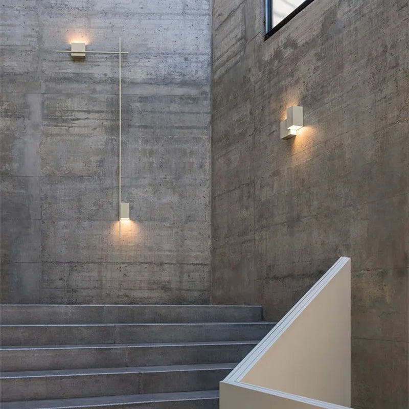 Afralia™ Modern Long Strip Wall Light for Living Room Hotel Bedside Stairs Fixtur