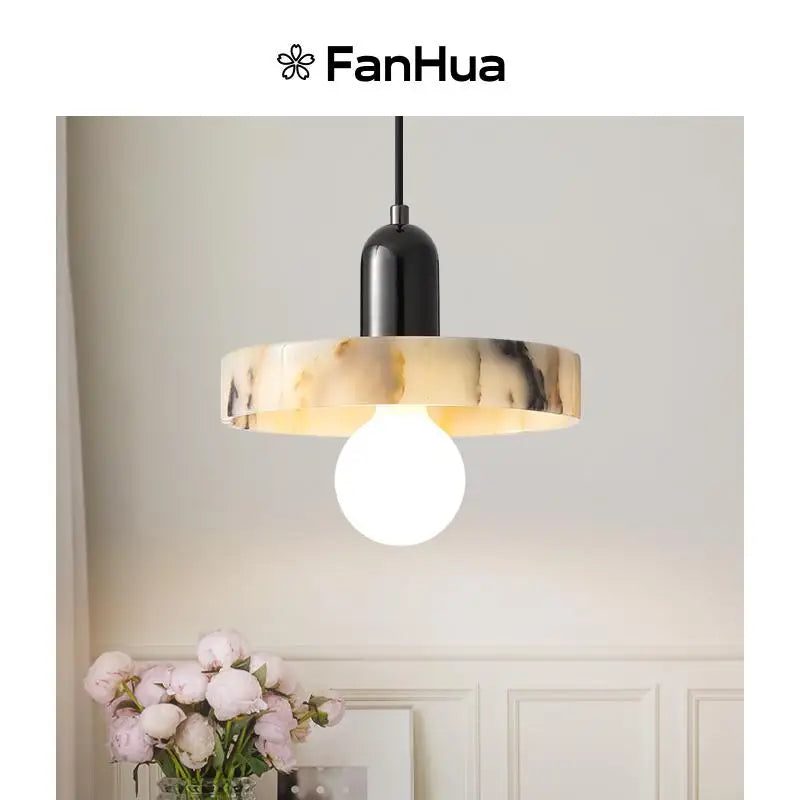 Afralia™ LED Pendant Lights Bulgari Stone Adjustable Steel Hang Lamp Lighting