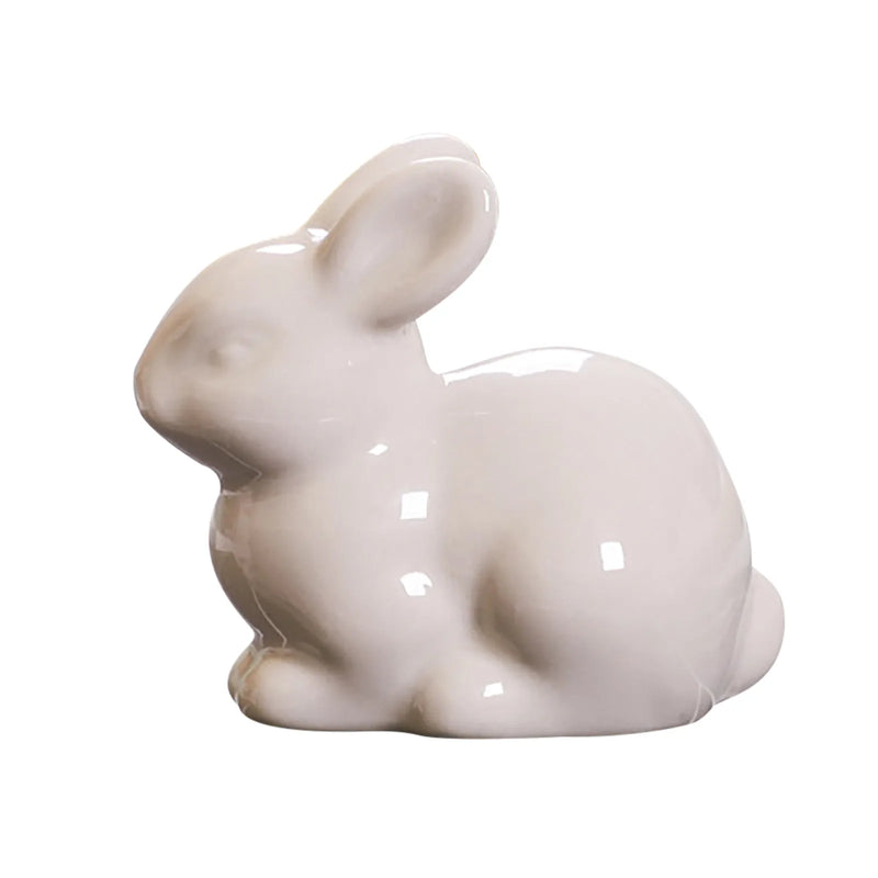 Afralia™ Ceramic Bunny Decorations for Home, Tabletop, Garden, and Backyard