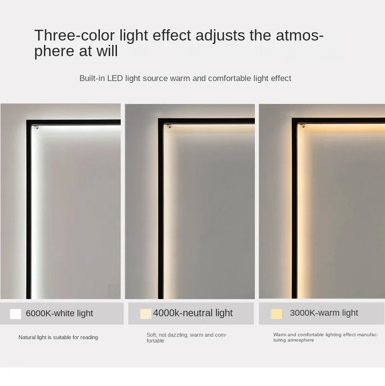 Afralia™ Square LED Wall Lights Modern Living Room Bedroom Indoor Lighting